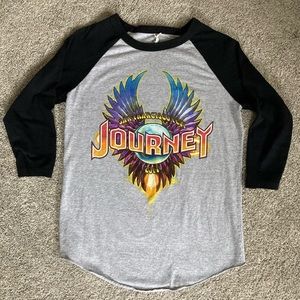 2014 Journey Band Raglan 3/4 Sleeves Tee, size small. San Francisco fest 2014